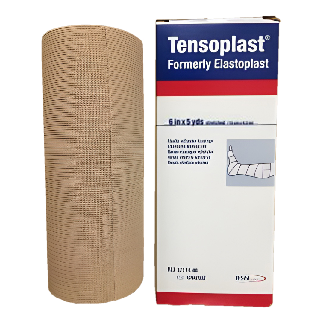 77e3467a-bf3a-4d6f-a740-3fe428e35bc6_3da5de76-c186-4ff9-a4d9-37d6cdf47de6_image-0.jpg TENSOPLAST BANDAGE ELASTIC ADHESIVE TAN 6INX5YD