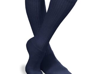 JOBST SENSIFOOT KNEE CLOSED TOE NAVY LG