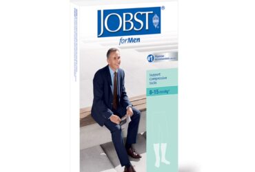 JOBST FOR MEN KNEE 8-15 CLOSED TOE WHITE LG