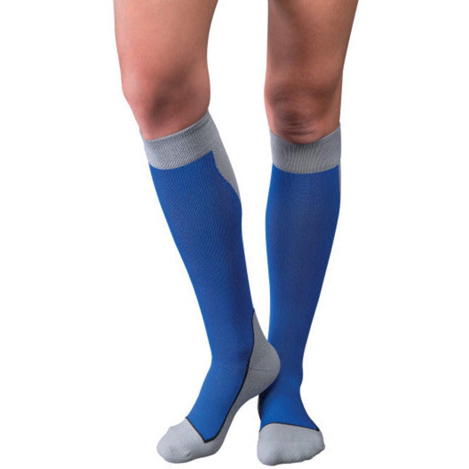 BSN 7528952 JOBST SPORT Jobst sport sock knee closed toe 15-20 royal blue/grey lg Pair of 1 BSN 7528952 JOBST SPORT Jobst sport sock knee closed toe 15-20 royal blue/grey lg Pair of 1