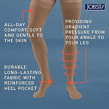 RELIEF THIGH 15-20 OPEN TOE SILICONE PETITE BEIGE SM