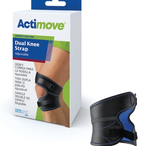 ACTIMOVE DUAL KNEE STRAP ADJ MD BL