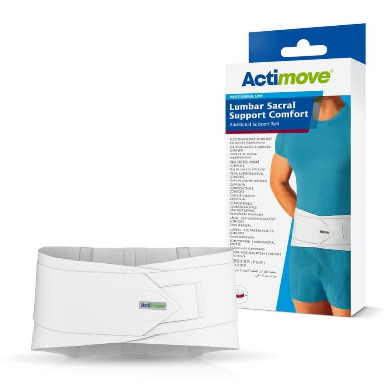 ACTIMOVE LUMBAR SACRAL SUPP COMFORT W/ABD BELT 10IN WHT 3XL