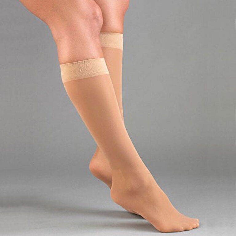 ACTIVA SHEER THERAPY KNEE 15-20 CLOSED TOE NUDE C