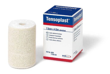 TENSOPLAST BANDAGE ELASTIC ADHESIVE WHT 4INX5YD