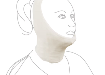 RTW - CHIN STRAP - EXTENDED - 2XLARGE - ORGANIC COTTON & SPANDEX / IVORY