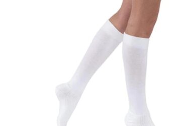 JOBST ACTIVEWEAR KNEE 20-30 CLOSED TOE COOL WHITE MD