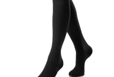 JOBST SOSOFT 20-30 KNEE RIBBED CLOSED TOE BLACK MD