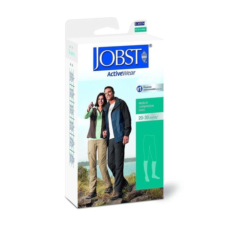 JOBST ACTIVEWEAR KNEE 15-20 CLOSED TOE COOL WHITE XL CASE