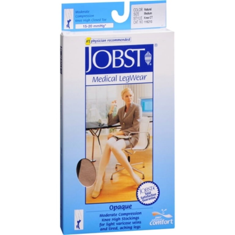 JOBST OPAQUE KNEE 15-20 CLOSED TOE PETITE NATURAL MD