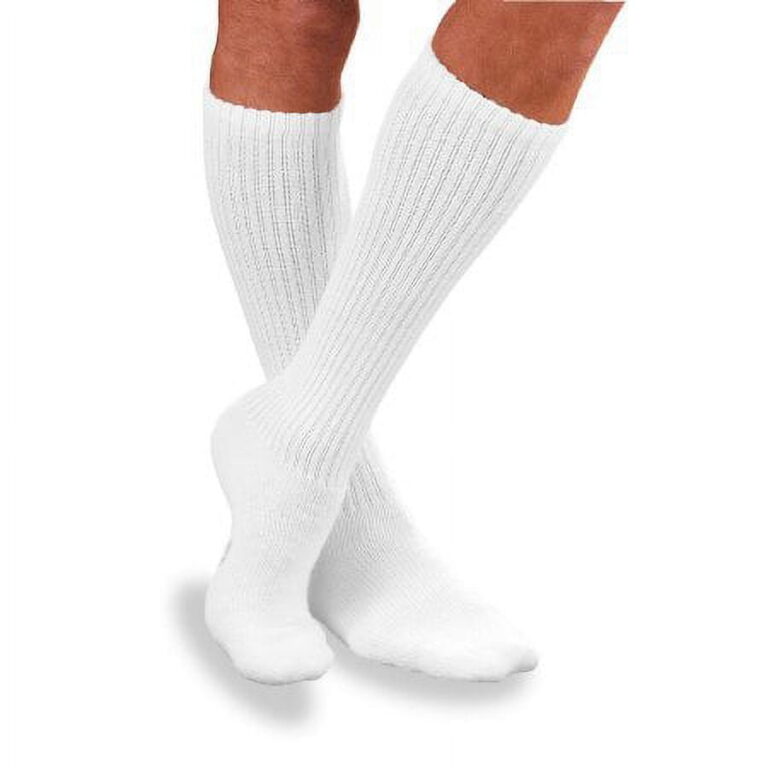 JOBST SENSIFOOT KNEE CLOSED TOE WHITE XL