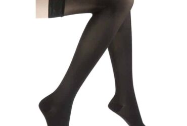 JOBST ULTRASHEER THIGH 20-30 CLOSED TOE LACE PETITE CLASSIC BLACK XL