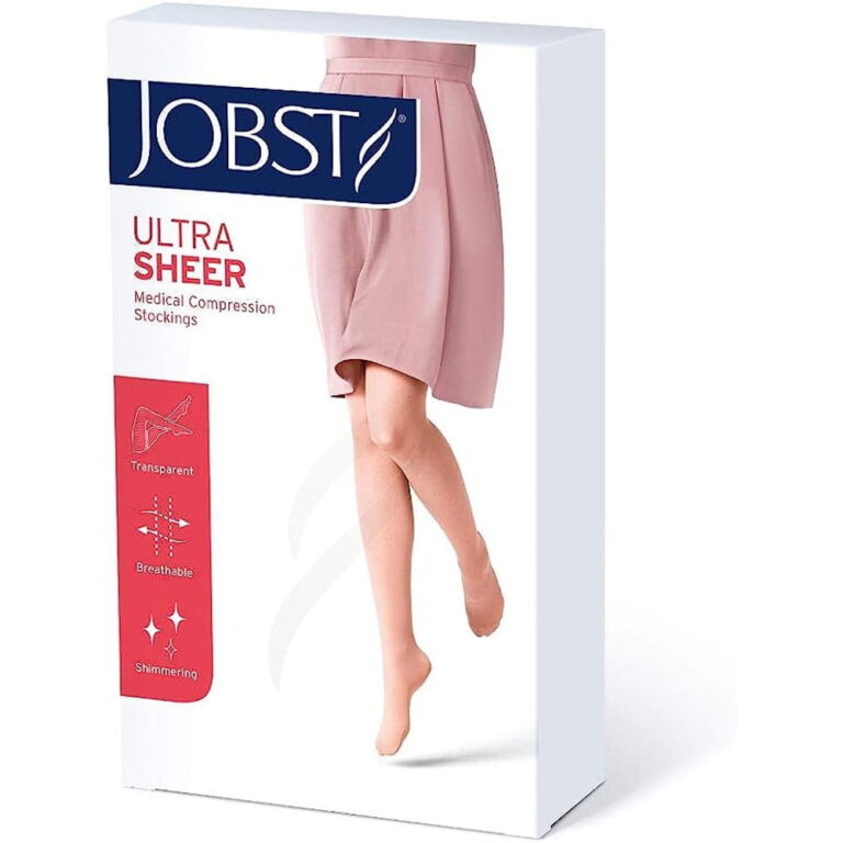 JOBST ULTRASHEER KNEE 8-15 CLOSED TOE SILKY BEIGE LG