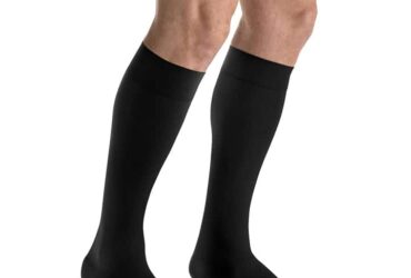 JOBST FOR MEN KNEE 20-30 CLOSED TOE BLACK MDT