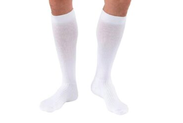 JOBST ACTIVEWEAR KNEE 20-30 CLOSED TOE COOL WHITE LG