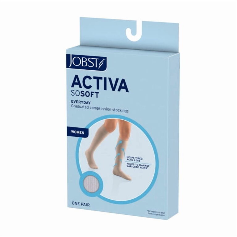 JOBST ACTIVA SOSOFT BROCADE 15-20 KNEE HIGH CT SM SND