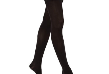 JOBST OPAQUE THIGH 15-20 OPEN TOE DOT CLASSIC BLACK LG