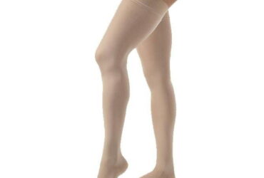 JOBST OPAQUE THIGH 20-30 OPEN TOE DOT HONEY MD