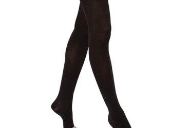 JOBST OPAQUE THIGH 20-30 OPEN TOE DOT CLASSIC BLACK LG