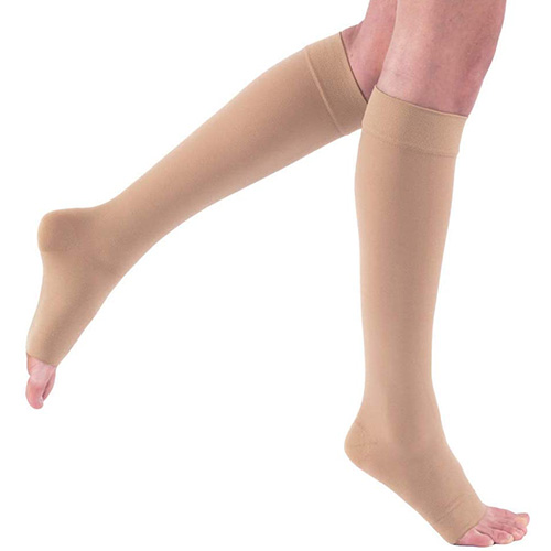 RELIEF KNEE 20-30 OPEN TOE PETITE BEIGE SM