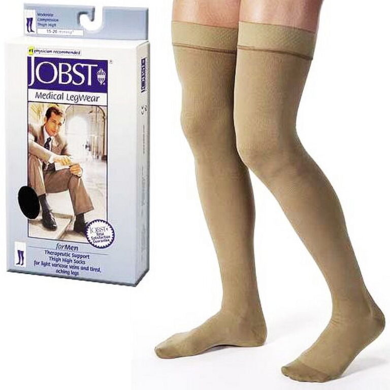 JOBST FOR MEN THIGH 15-20 CLOSED TOE KHAKI XL