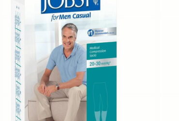 JOBST FOR MEN CASUAL KNEE 20-30 CLOSED TOE KHAKI LGT