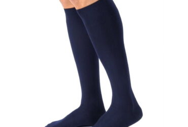 JOBST FOR MEN CASUAL KNEE 15-20 CLOSED TOE NAVY MD