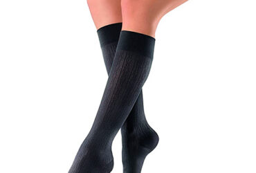 JOBST SOSOFT 15-20 KNEE BROCADE CLOSED TOE BLACK SM