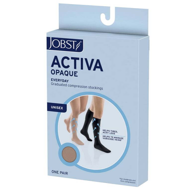 JOBST ACTIVA OPAQUE 15-20 KNEE HIGH CT XLG BLK