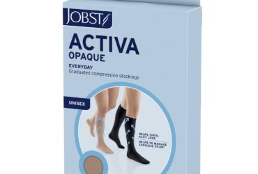 JOBST ACTIVA OPAQUE 15-20 KNEE HIGH CT LG BLK