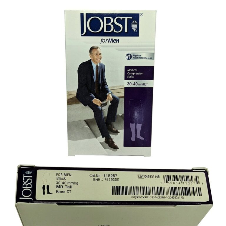 JOBST FOR MEN THIGH 30-40 CLOSED TOE BLACK MD