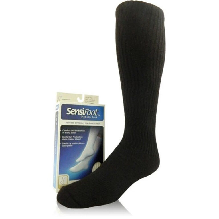 JOBST SENSIFOOT CREW CLOSED TOE BLACK LG