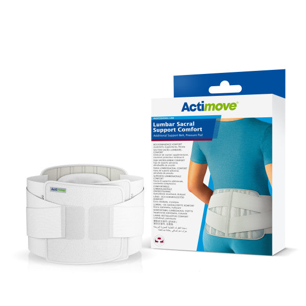 ACTIMOVE LUMBAR SACRAL SUPP 10IN WHT MD