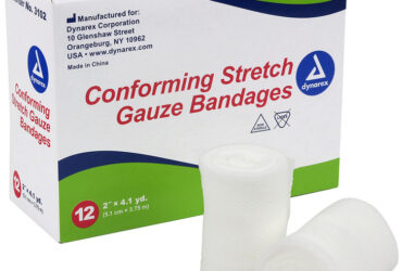 HARTMANN Bandage, 2" x 5 yds, Non-Sterile, Blue, 12 rl/bx, 8 bx/cs