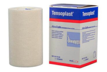TENSOPLAST BANDAGE ELASTIC ADHESIVE WHT 4INX5YD