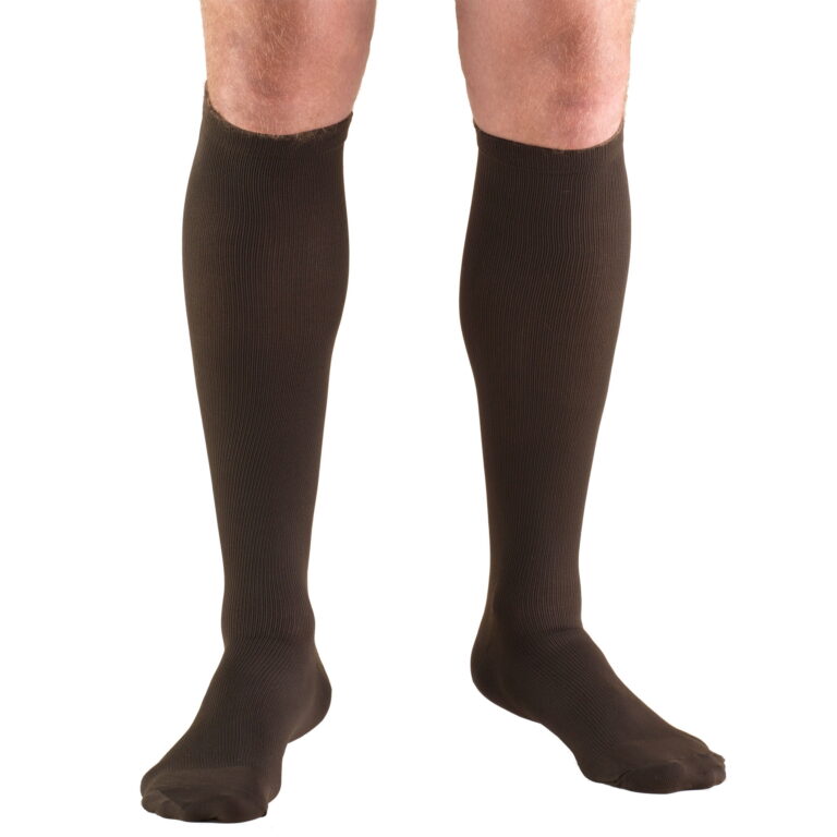 JOBST MENS DRESS KNEE 8-15 CLOSED TOE BROWN MD