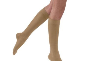 JOBST ULTRASHEER KNEE 8-15 CLOSED TOE SILKY BEIGE LG CASE