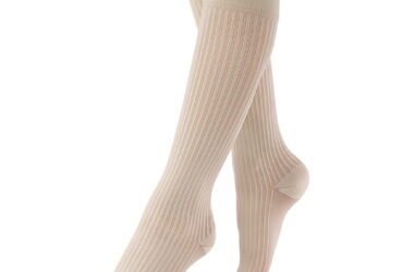 JOBST SOSOFT 15-20 KNEE RIBBED CLOSED TOE SAND LG