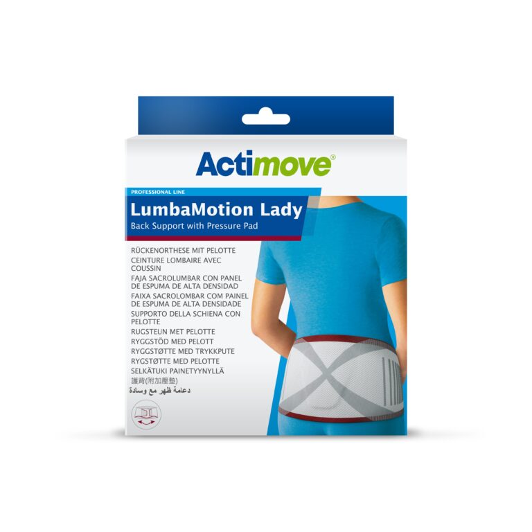 ACTIMOVE LUMBAMOTION LADY 3D BACK SUPP W/PRESSURE PAD WHT SM