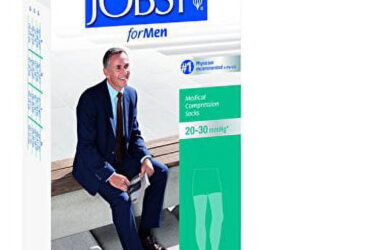 JOBST FOR MEN THIGH 20-30 CLOSED TOE BLACK MD