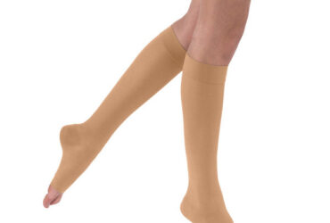 JOBST ULTRASHEER KNEE 20-30 OPEN TOE HONEY XL