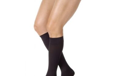 RELIEF KNEE 20-30 CLOSED TOE BLACK LGFC