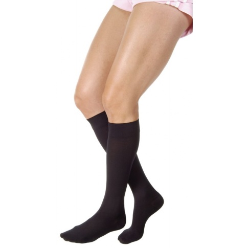 RELIEF KNEE 20-30 CLOSED TOE BLACK LGFC