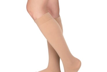 JOBST SOSOFT KNEE 8-15 BROCADE CLOSED TOE SAND LG