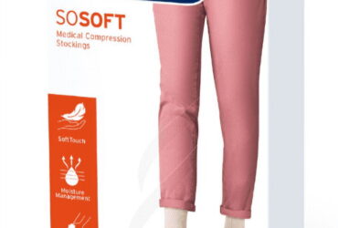 JOBST SOSOFT 20-30 KNEE BROCADE CLOSED TOE SAND MD