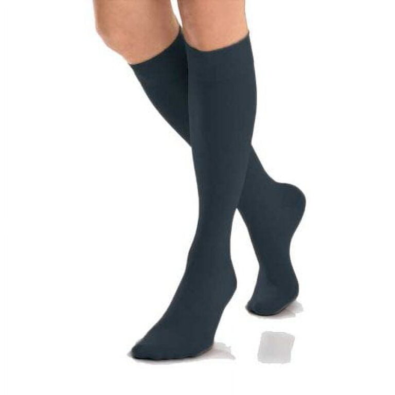 JOBST OPAQUE KNEE 15-20 CLOSED TOE MIDNIGHT NAVY LG