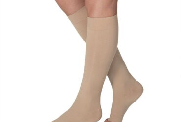 JOBST OPAQUE KNEE 15-20 OPEN TOE NATURAL SM