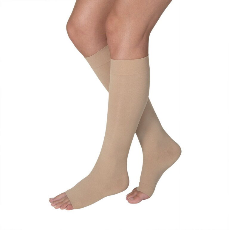 JOBST OPAQUE KNEE 15-20 OPEN TOE NATURAL SM
