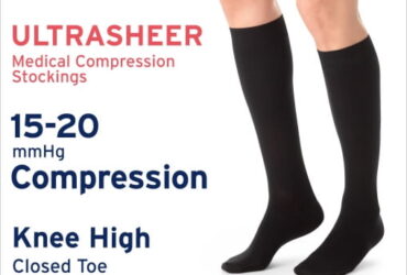 JOBST ULTRASHEER KNEE 15-20 CLOSED TOE CLASSIC BLACK SM CASE