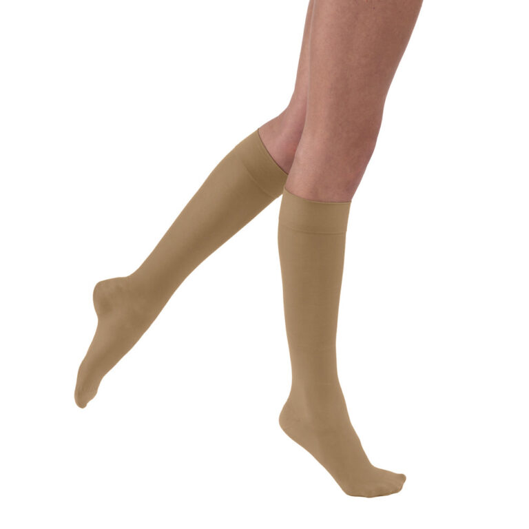 JOBST ULTRASHEER KNEE 8-15 CLOSED TOE SILKY BEIGE MD